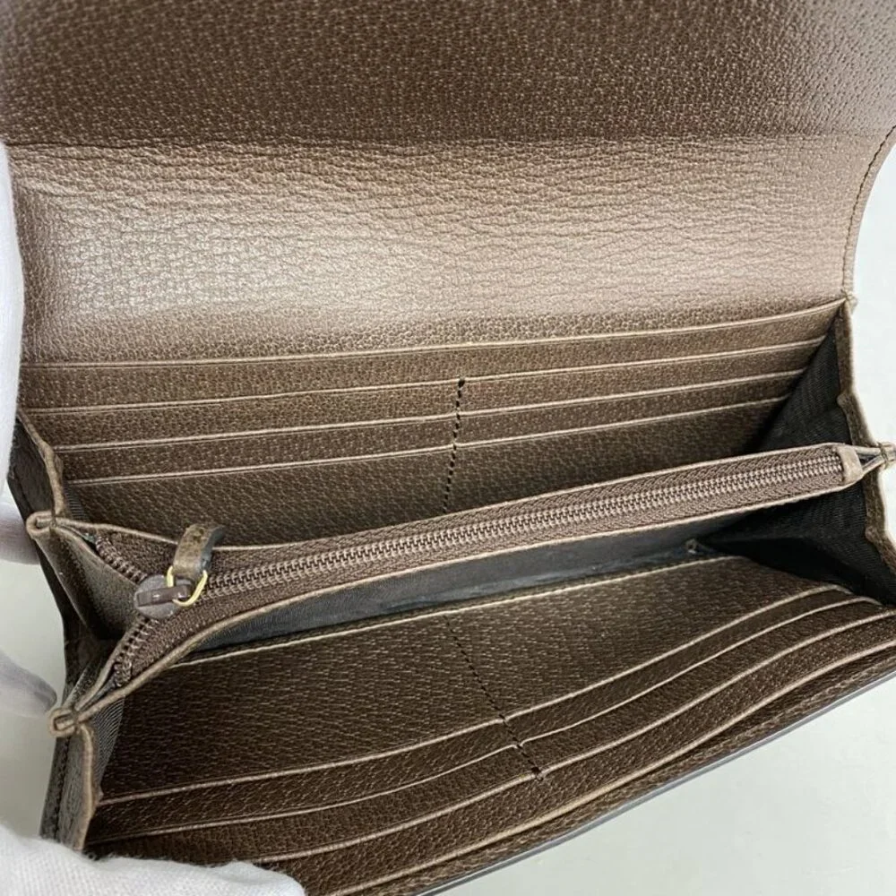 Gucci Wallet Ophidia Brown Beige Gold - Picture 3 of 10
